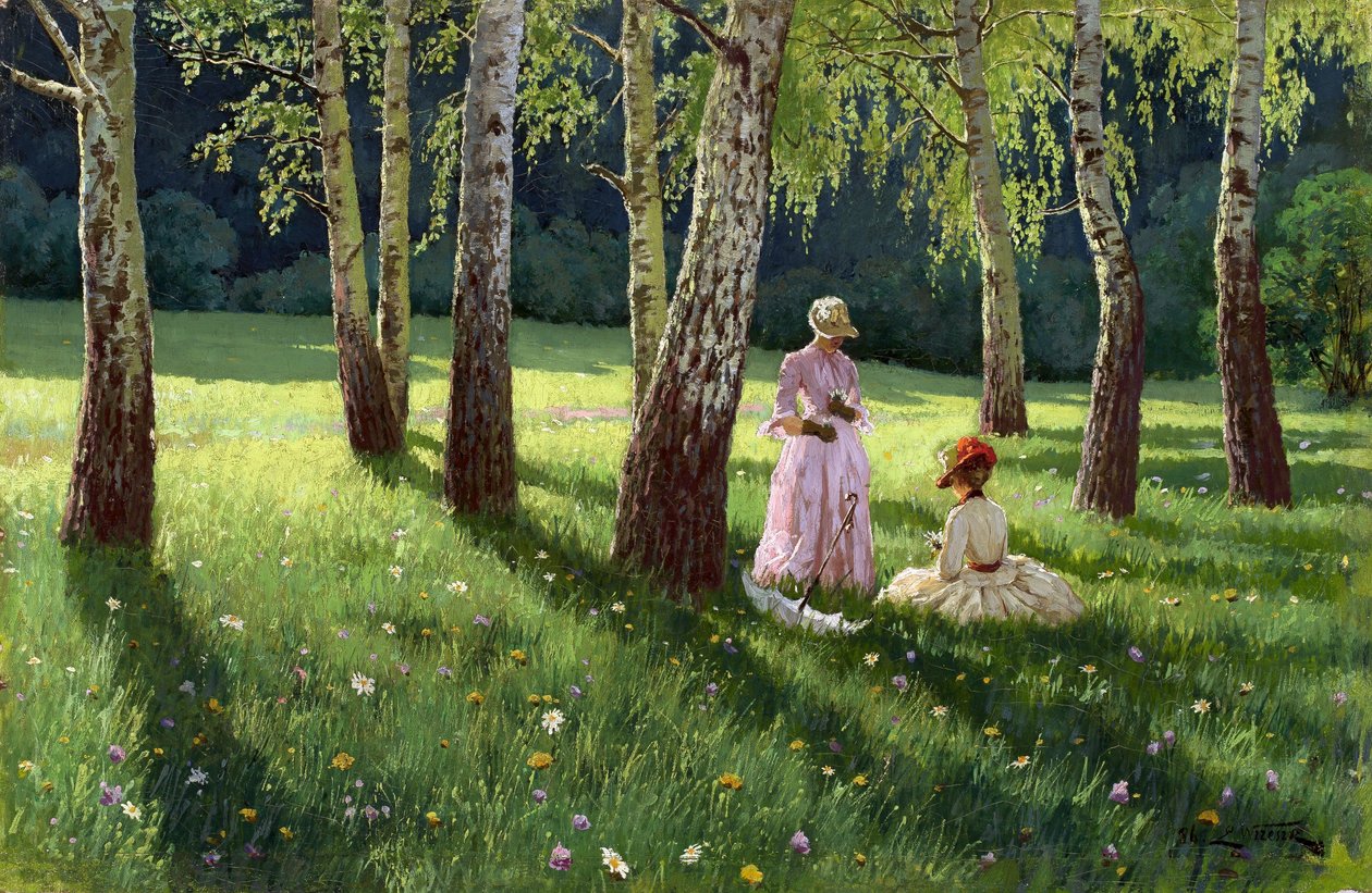 To kvinner i en skog av Eugeniusz Wrzeszcz