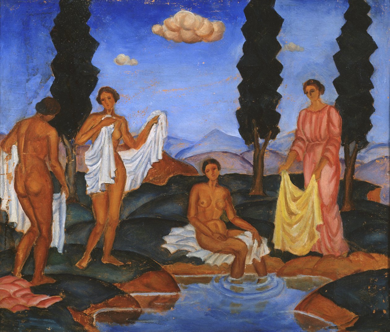 Badende, 1910 av Eugeniusz Zak