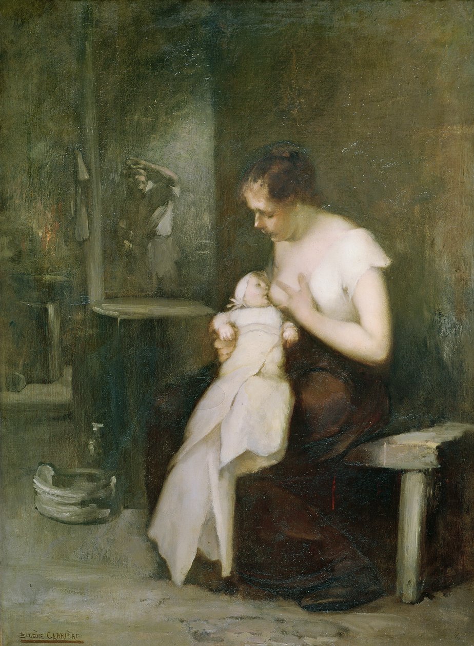 Ung mor, studere for et maleri for salongen i 1879 av Eugène Carrière