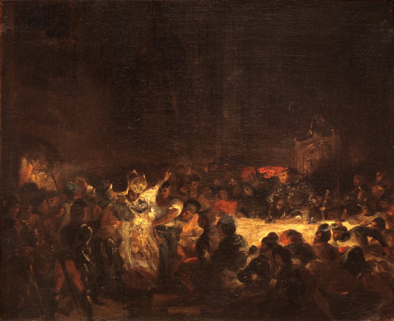 Attentat på biskopen av Liège av Ferdinand Victor Eugene Delacroix
