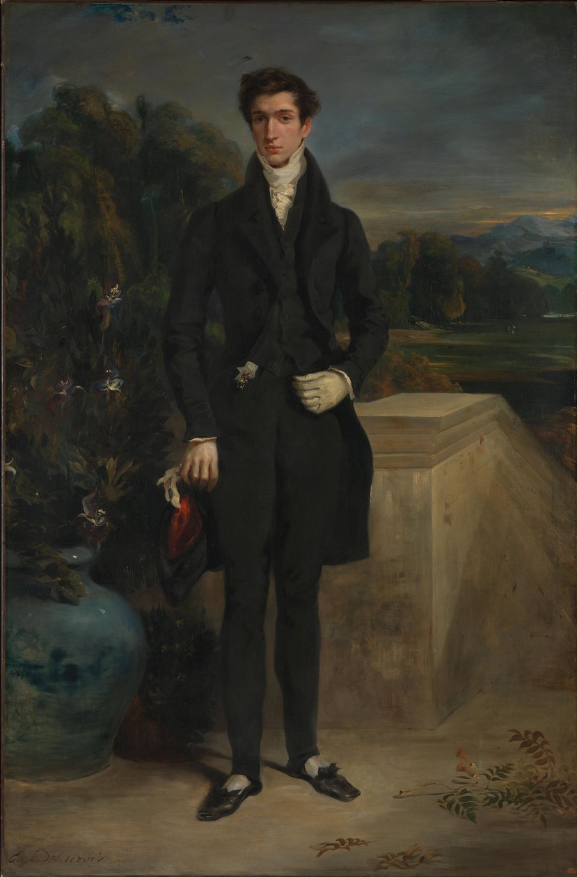 Portrett av baron Schwiter av Ferdinand Victor Eugene Delacroix