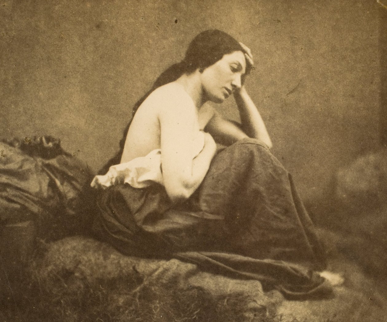Kvinne portrett av Eugène Durieu