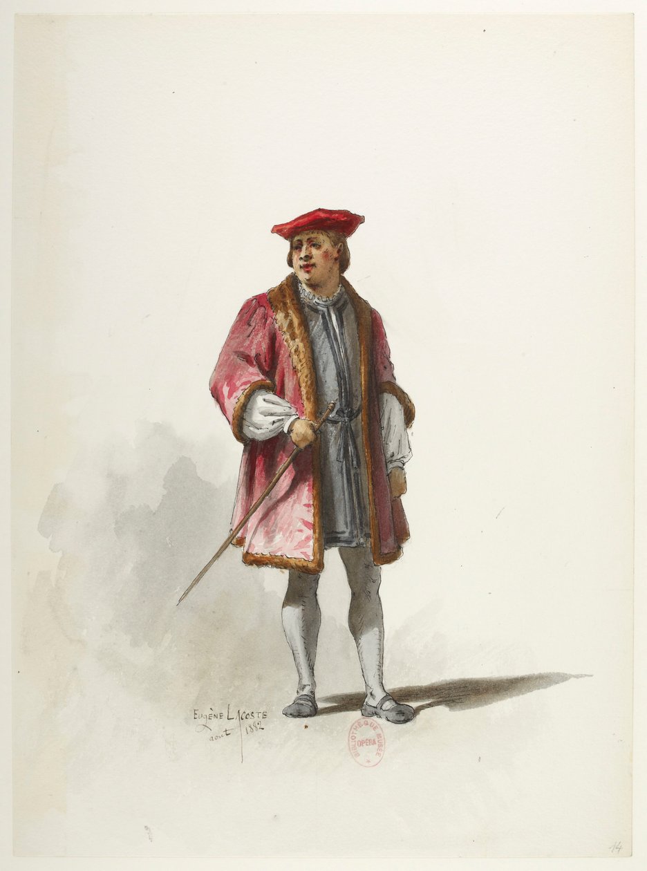 Saint -Saëns - Henry VIII - Kostymemodeller - Lacoste - 14. Kostyme av Eugene Lacoste