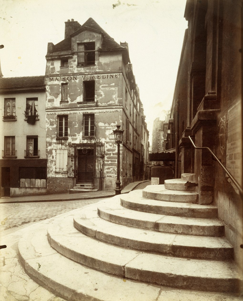 Rue de la Montagne-Sainte-Geneviev fra serien The Art of Old Paris av Eugène Atget