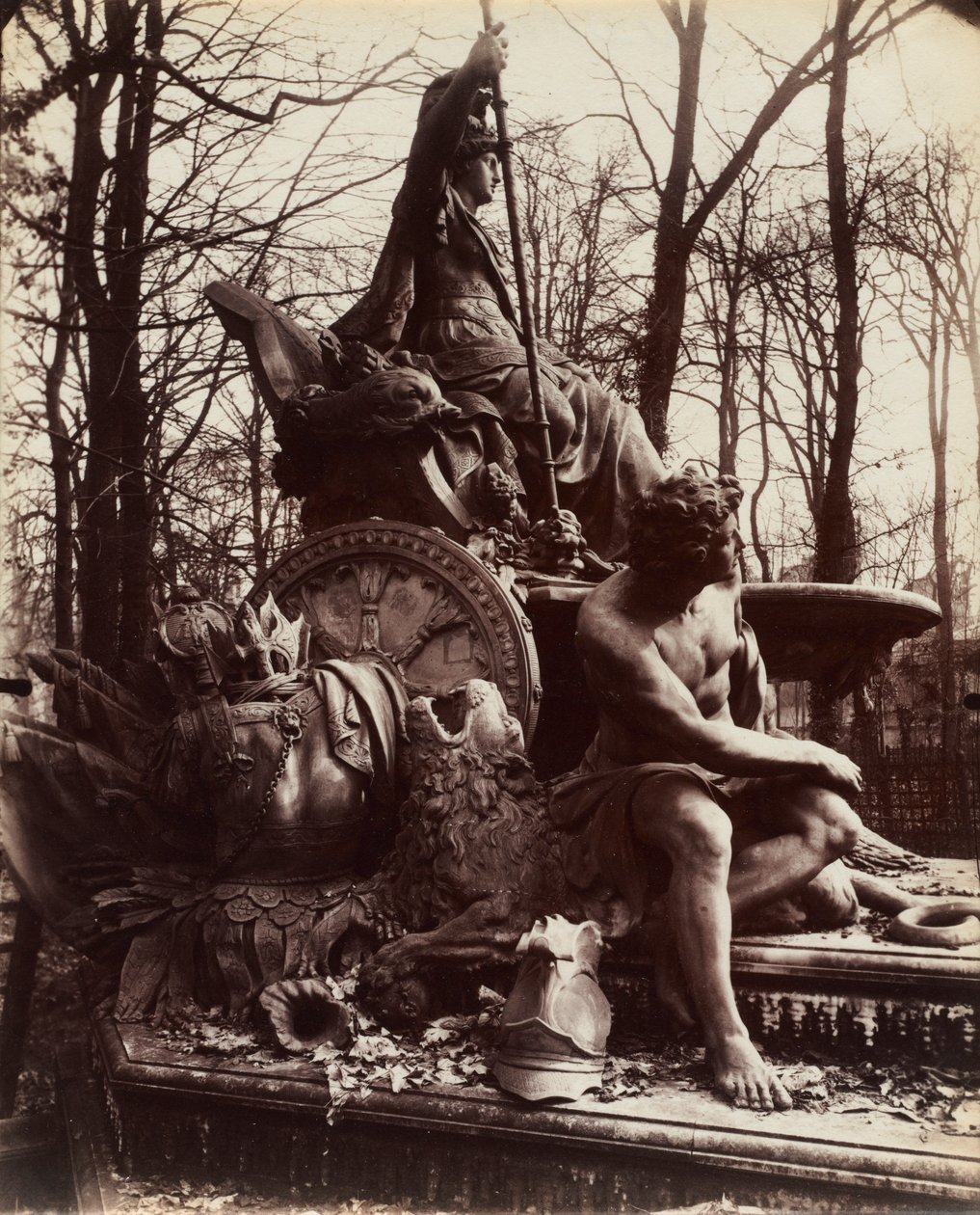Versailles, Fountain of Triumphant France, 1904. av Eugène Atget