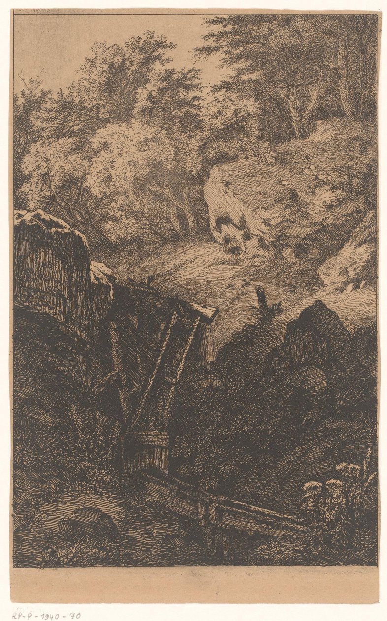 Landskap med vanningssystem i tre av Eugène Bléry (possibly)