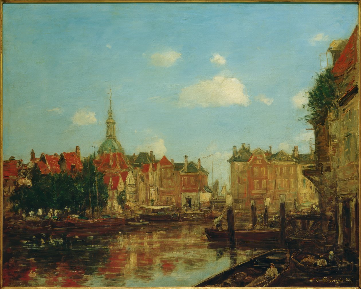 Utsikt over Dordrecht av Eugene Louis Boudin