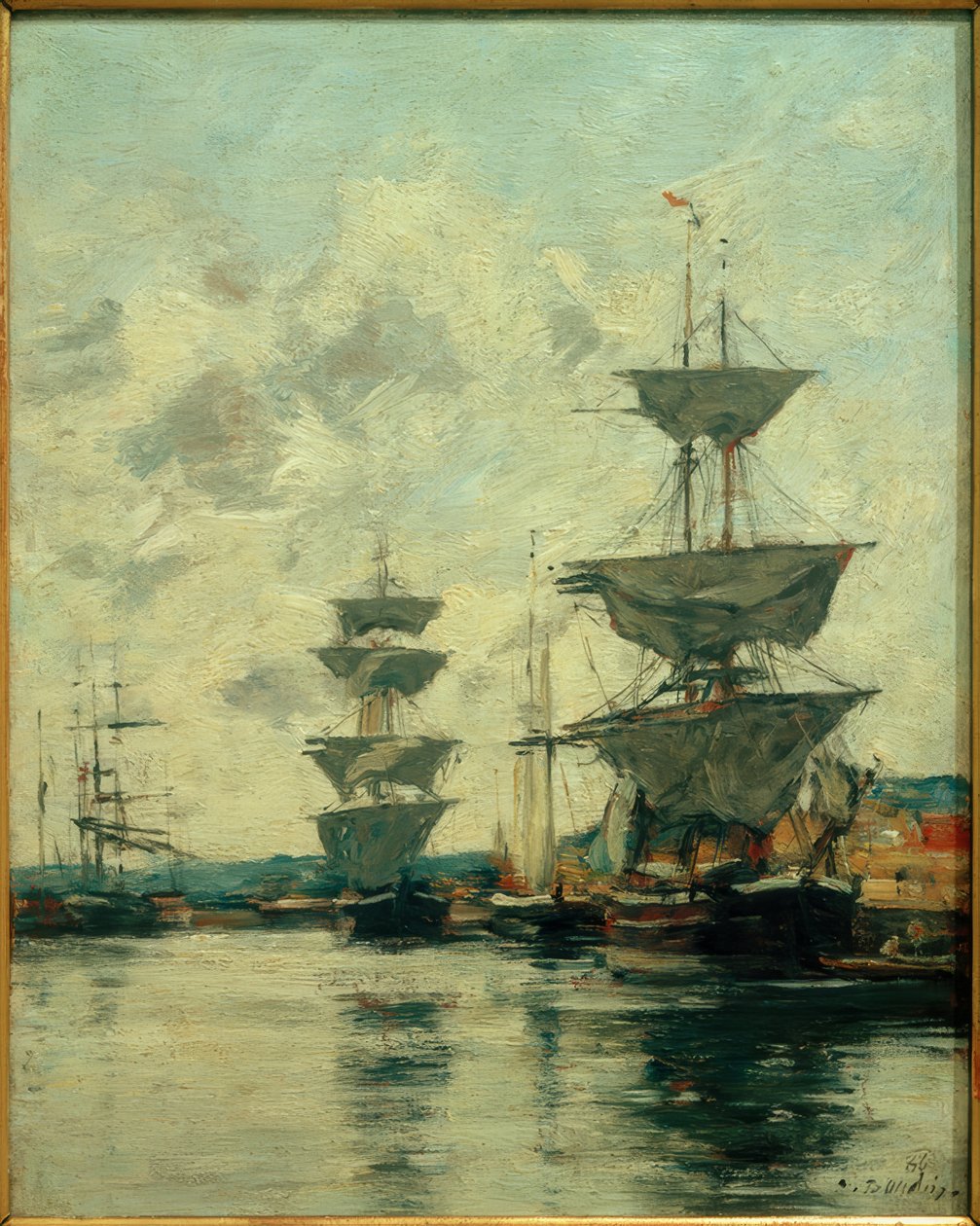 Deauville havnebasseng av Eugene Louis Boudin