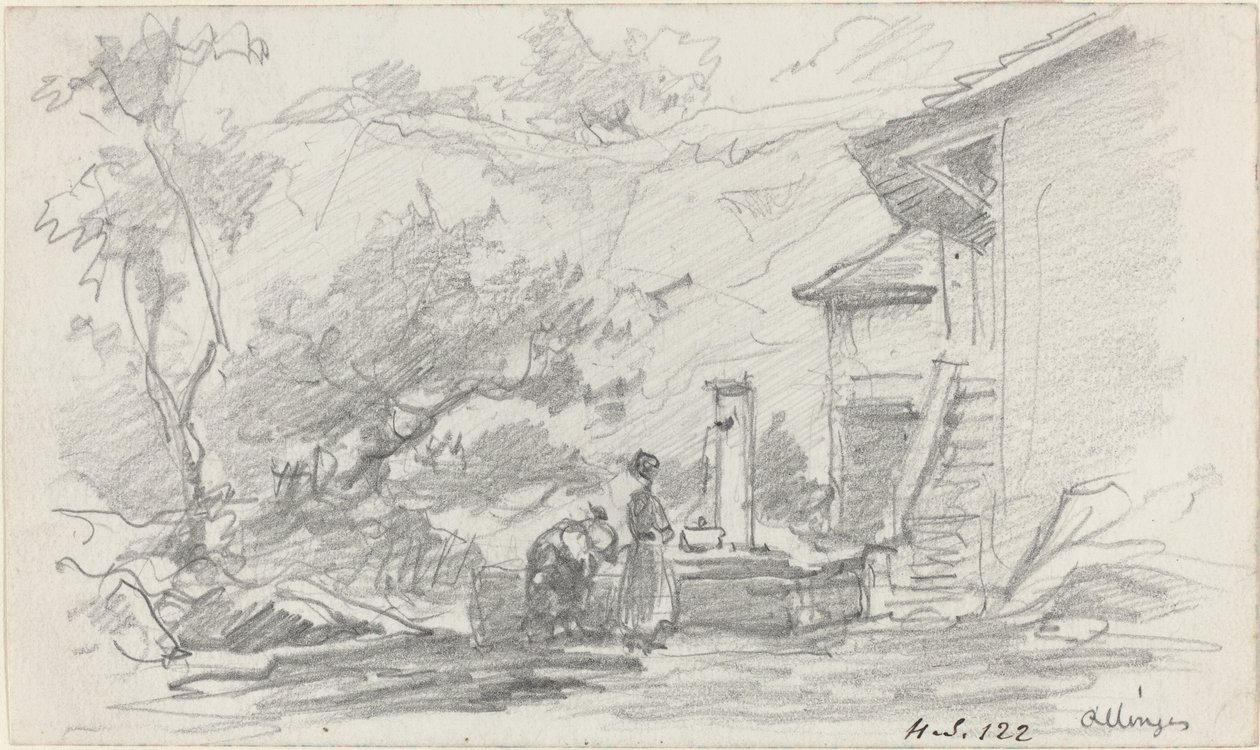 Kvinner ved en brønn, Allinge av Eugène Boudin