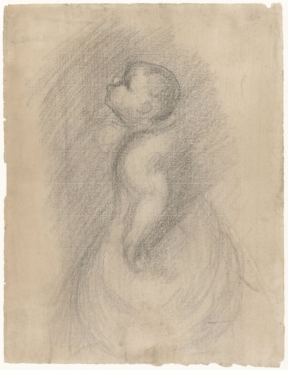 Baby, sett fra siden av Eugène Carrière