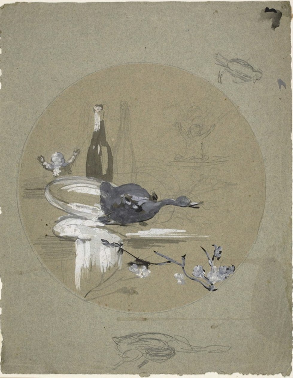 Design for en Kina-plate av Eugène Carrière