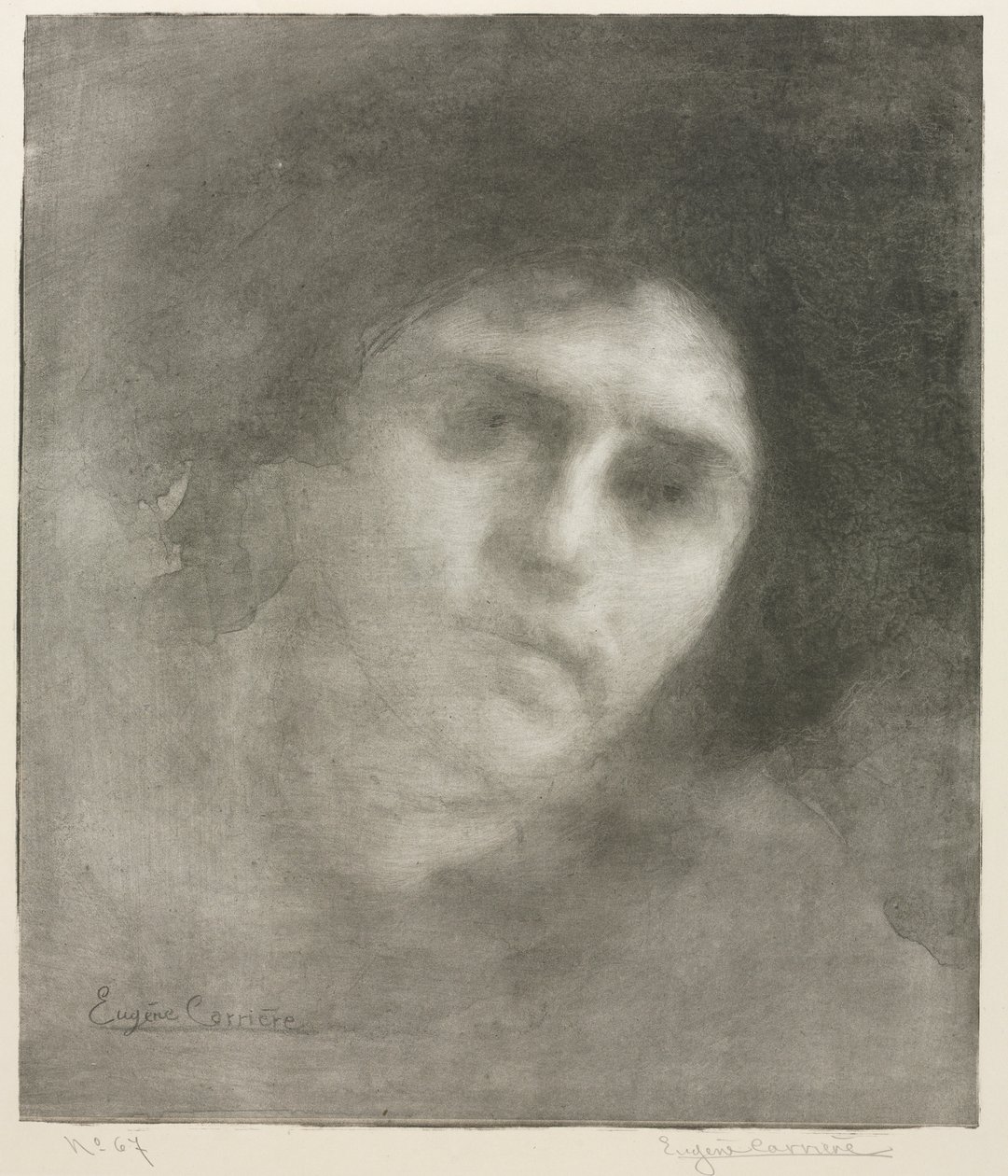 Madame Eugène Carrière (stor tallerken) av Eugène Carrière