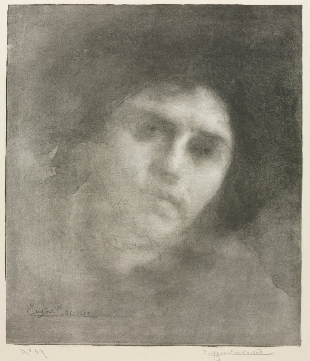 Madame Eugène Carrière stor tallerken, 1893. av Eugène Carrière