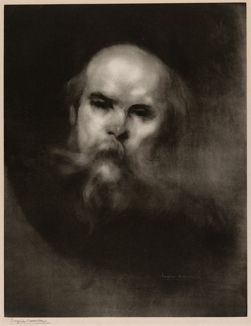 Portrett av Paul Verlaine av Eugène Carrière
