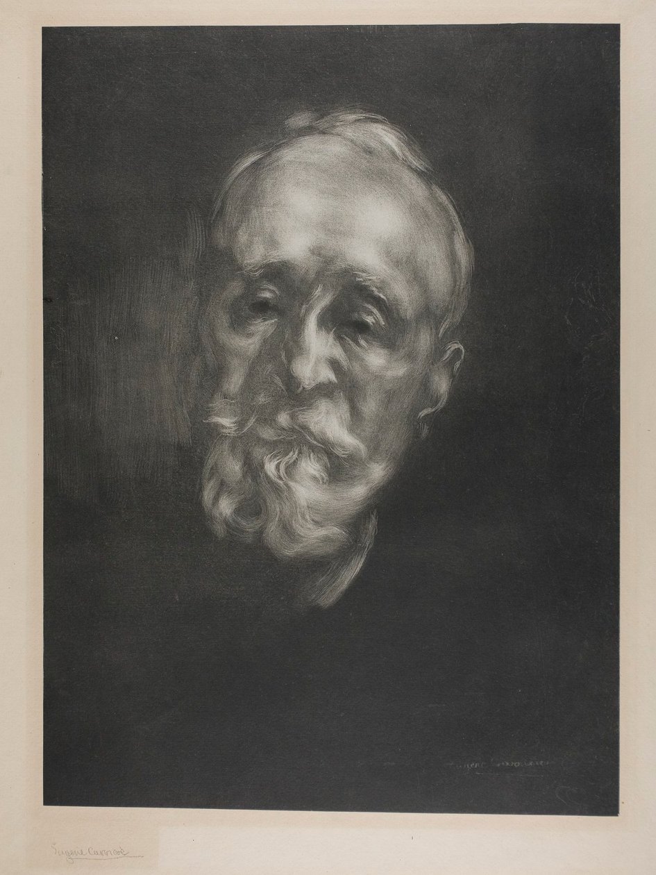 Portrett av Puvis de Chavannes av Eugène Carrière