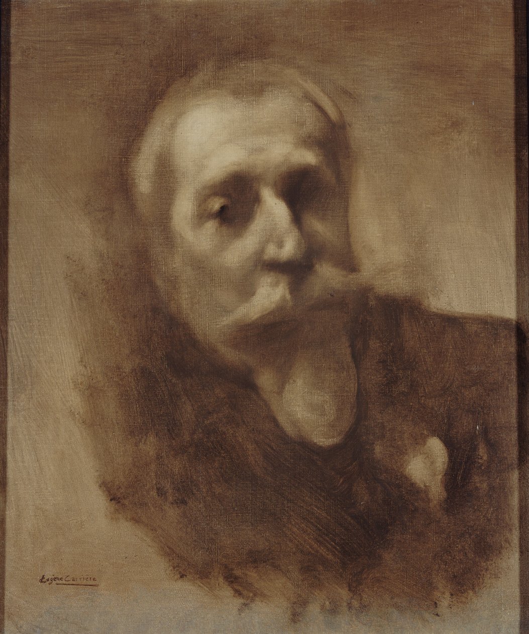 Portrett av poeten, journalisten og romanforfatteren Anatole France 1844-1924, ca. 1900. av Eugène Carrière