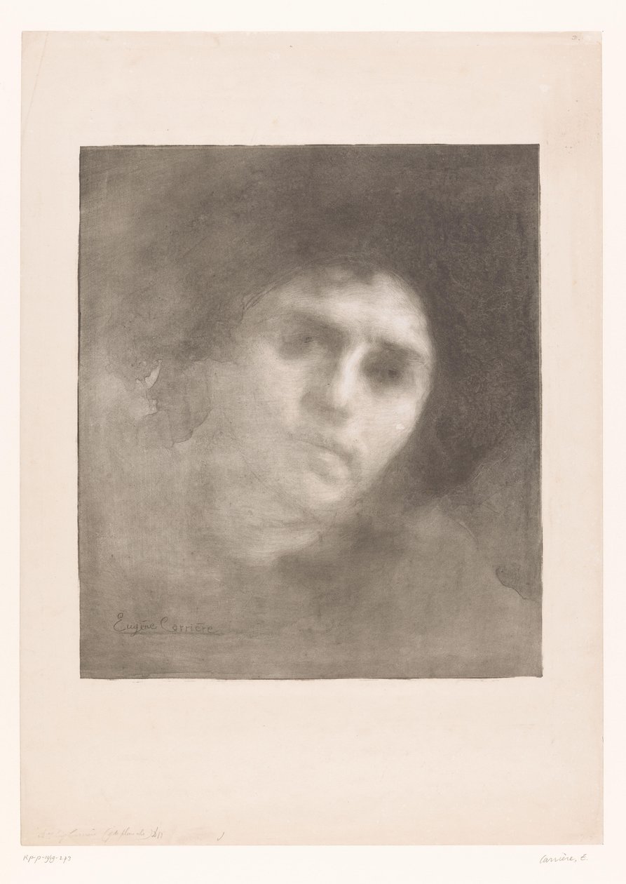 Portrett av Madame Carriere Fru Eugene Carriere av Eugène Carrière