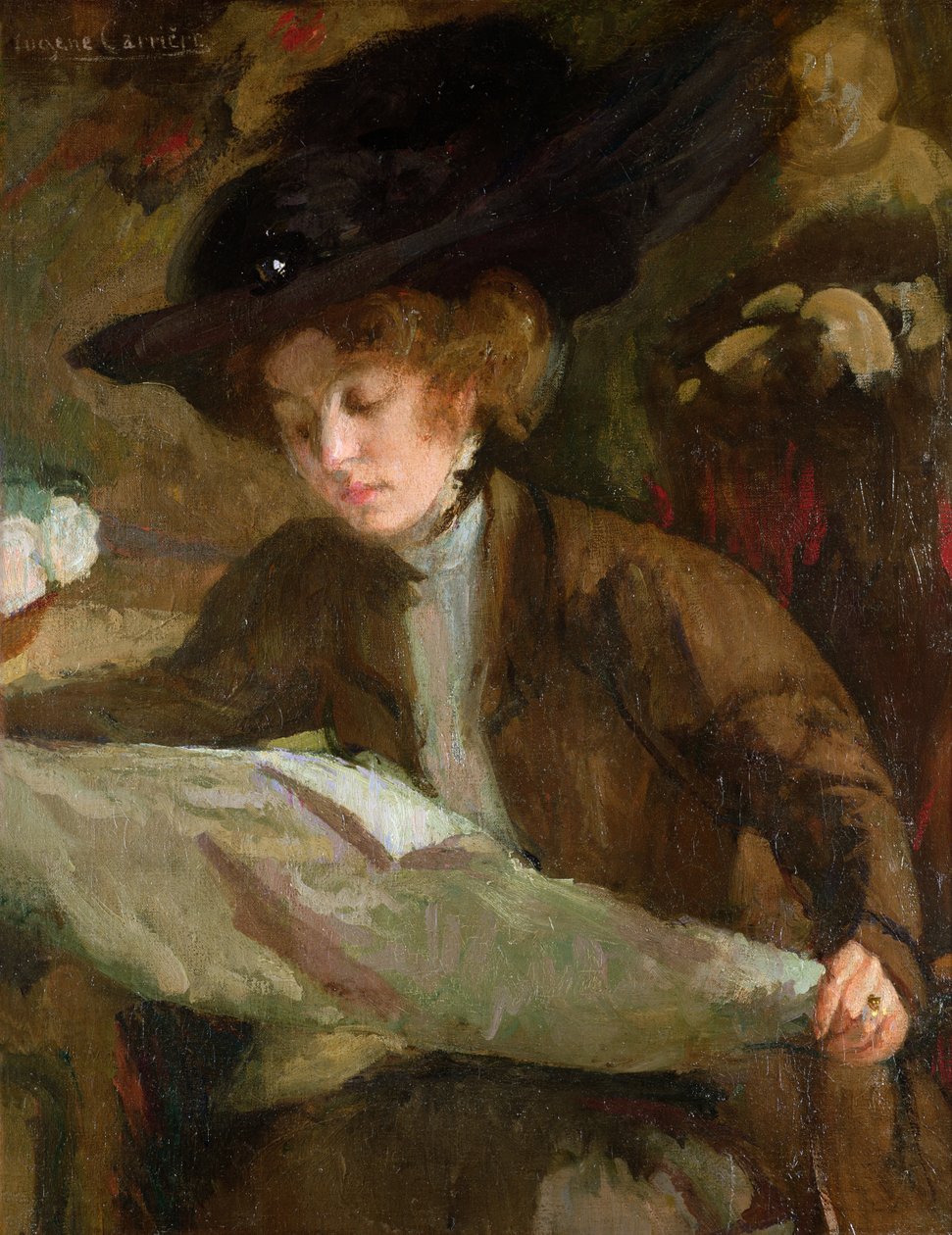 Morgenlesningen av Eugène Carrière