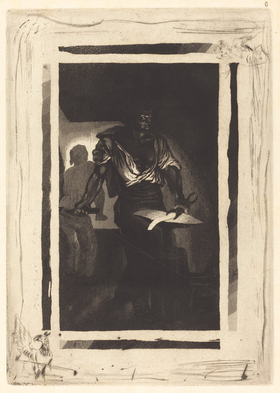 En smed Un Forgeron, 1833. av Eugène Delacroix