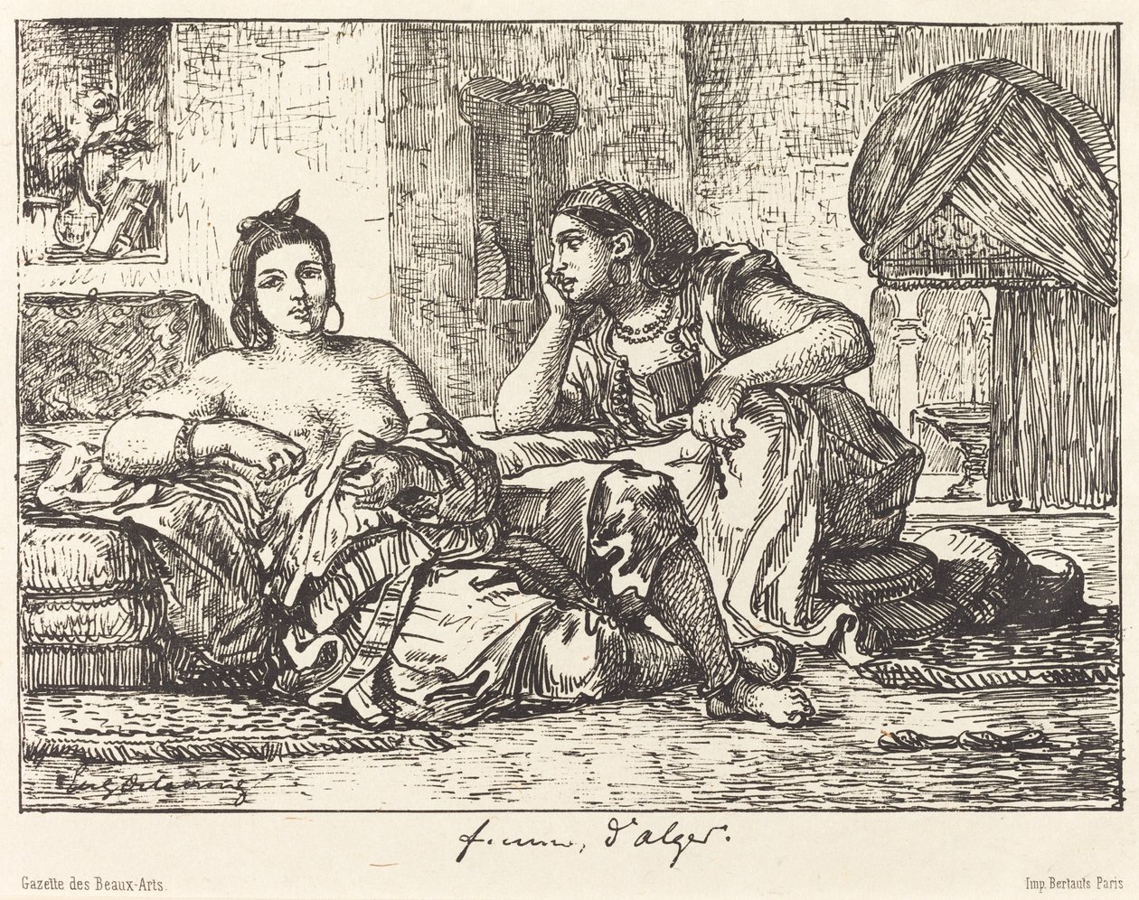 Kvinner fra Alger av Eugène Delacroix