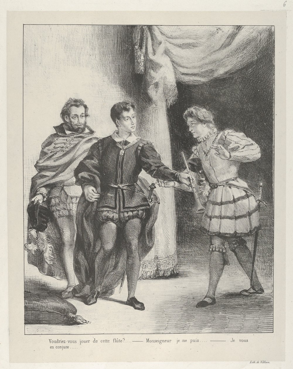 Hamlet og Guildenstern, 1834-43., 1834-43. av Eugène Delacroix