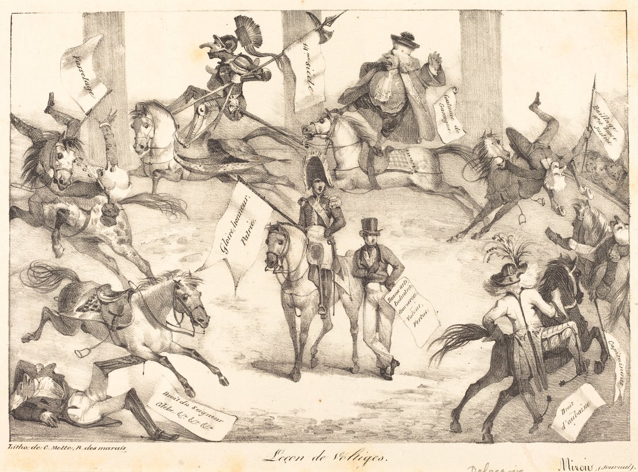 Vaulting leksjon (triksridning) av Eugène Delacroix