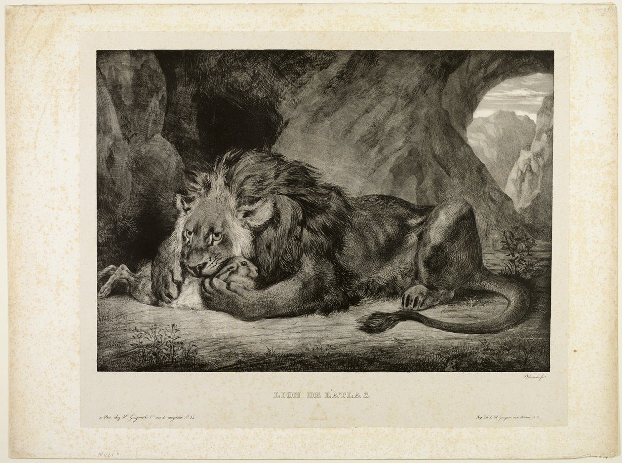 Løve av Atlasfjellene av Eugène Delacroix