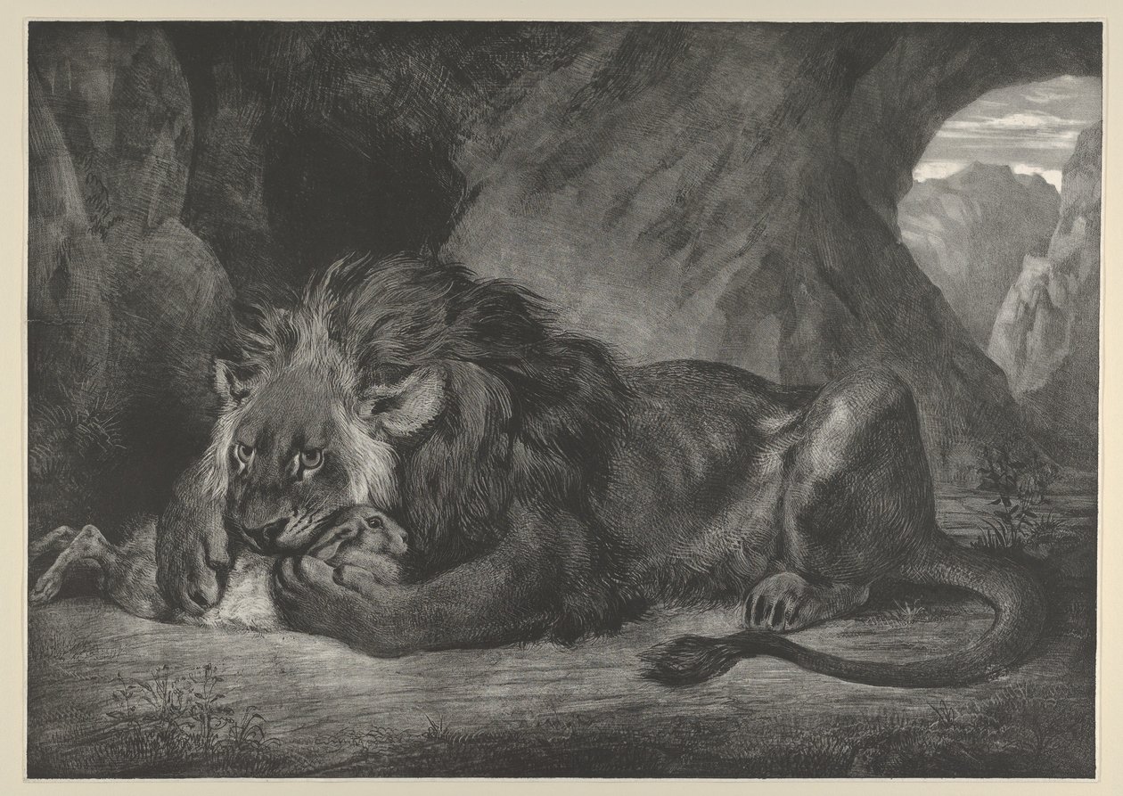 Løve av Atlasfjellene, 1829-30., 1829-30. av Eugène Delacroix