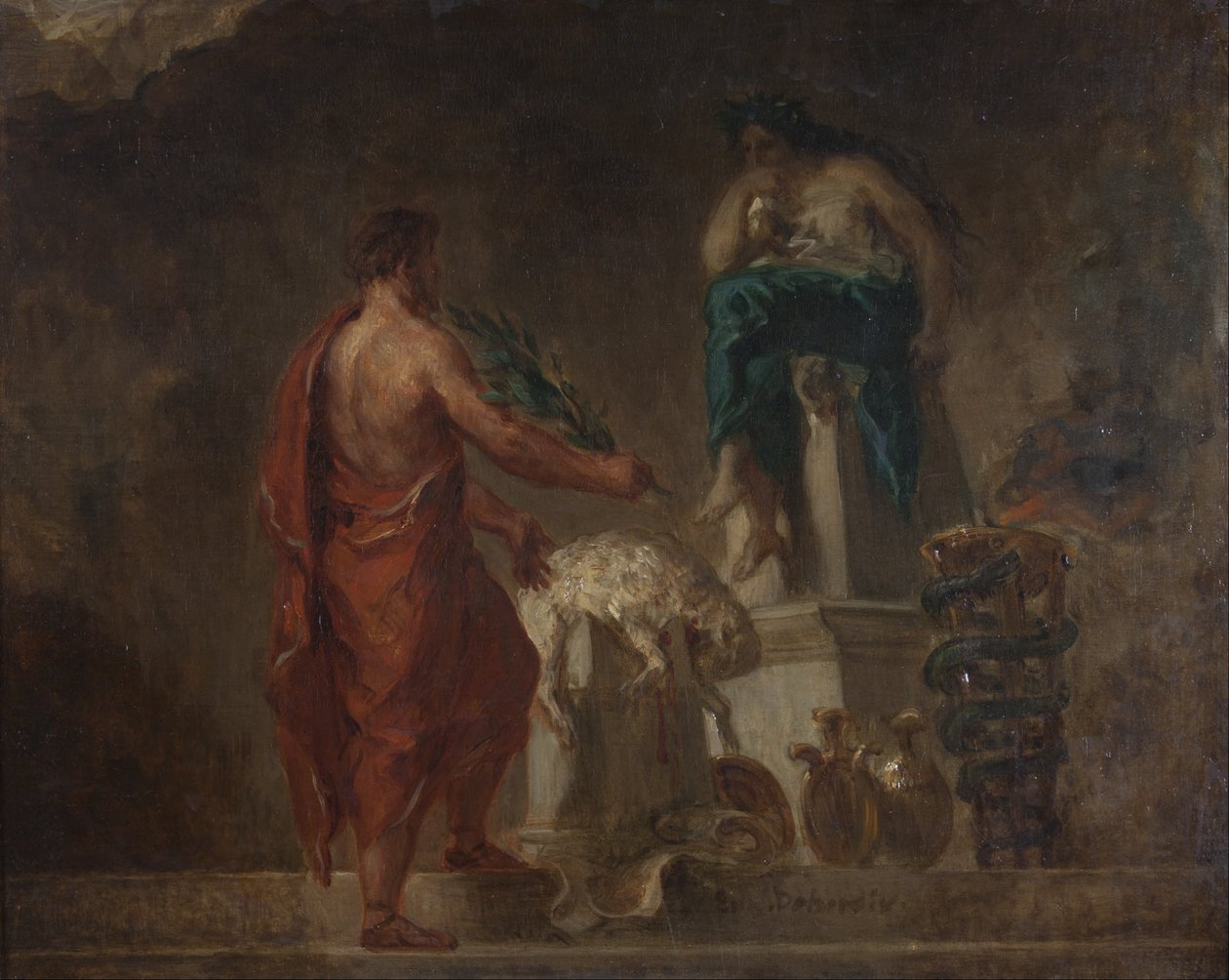 Lycurgus konsulterer Pythia av Ferdinand Victor Eugene Delacroix