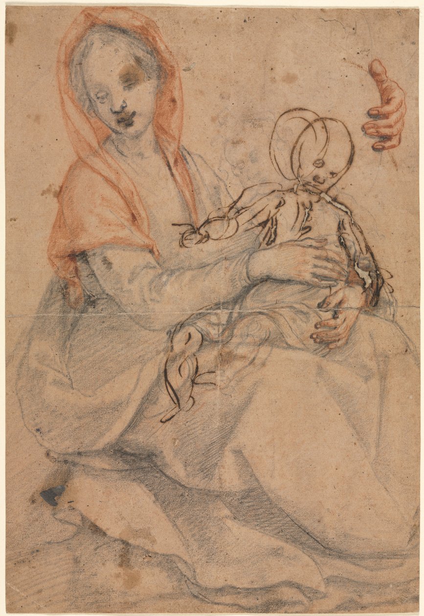 Madonna og barn av Eugène Delacroix
