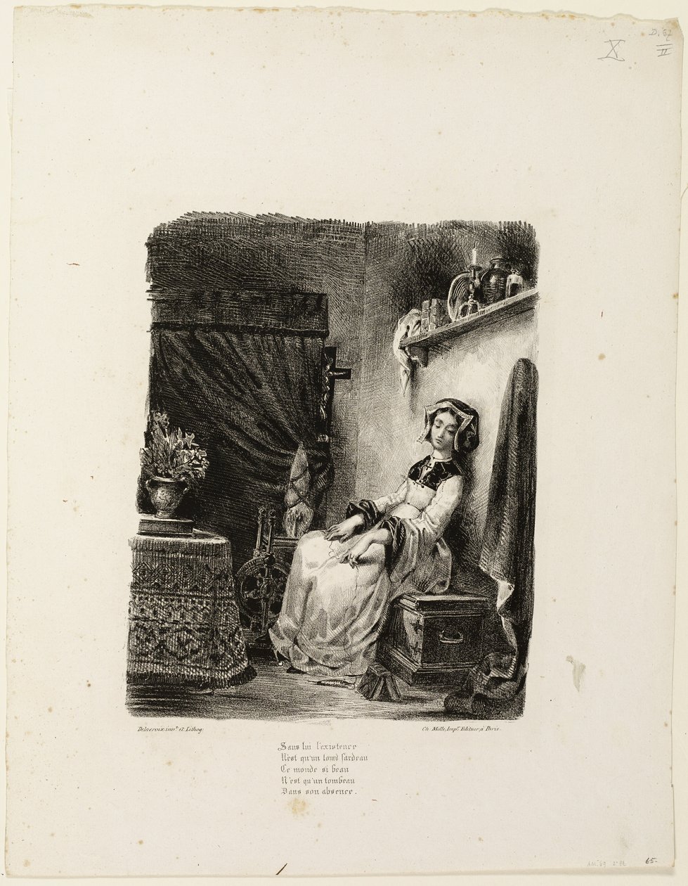 Marguerite ved spinnehjulet av Eugène Delacroix