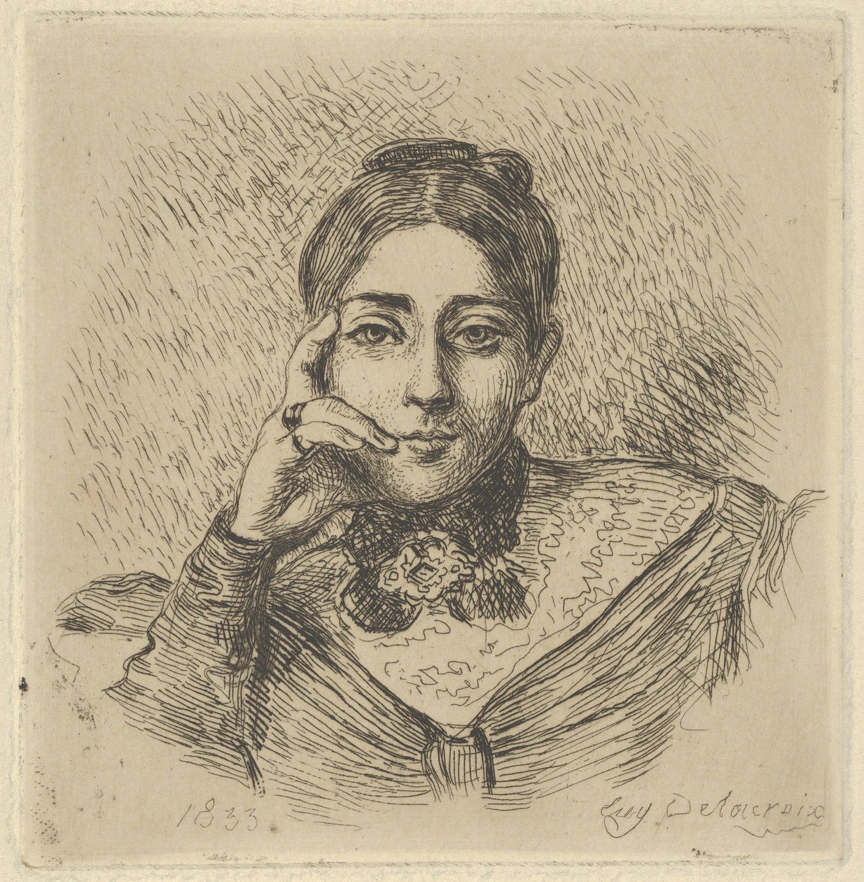 Portrett av Madame Frederic Villot, 1833., 1833. av Eugène Delacroix