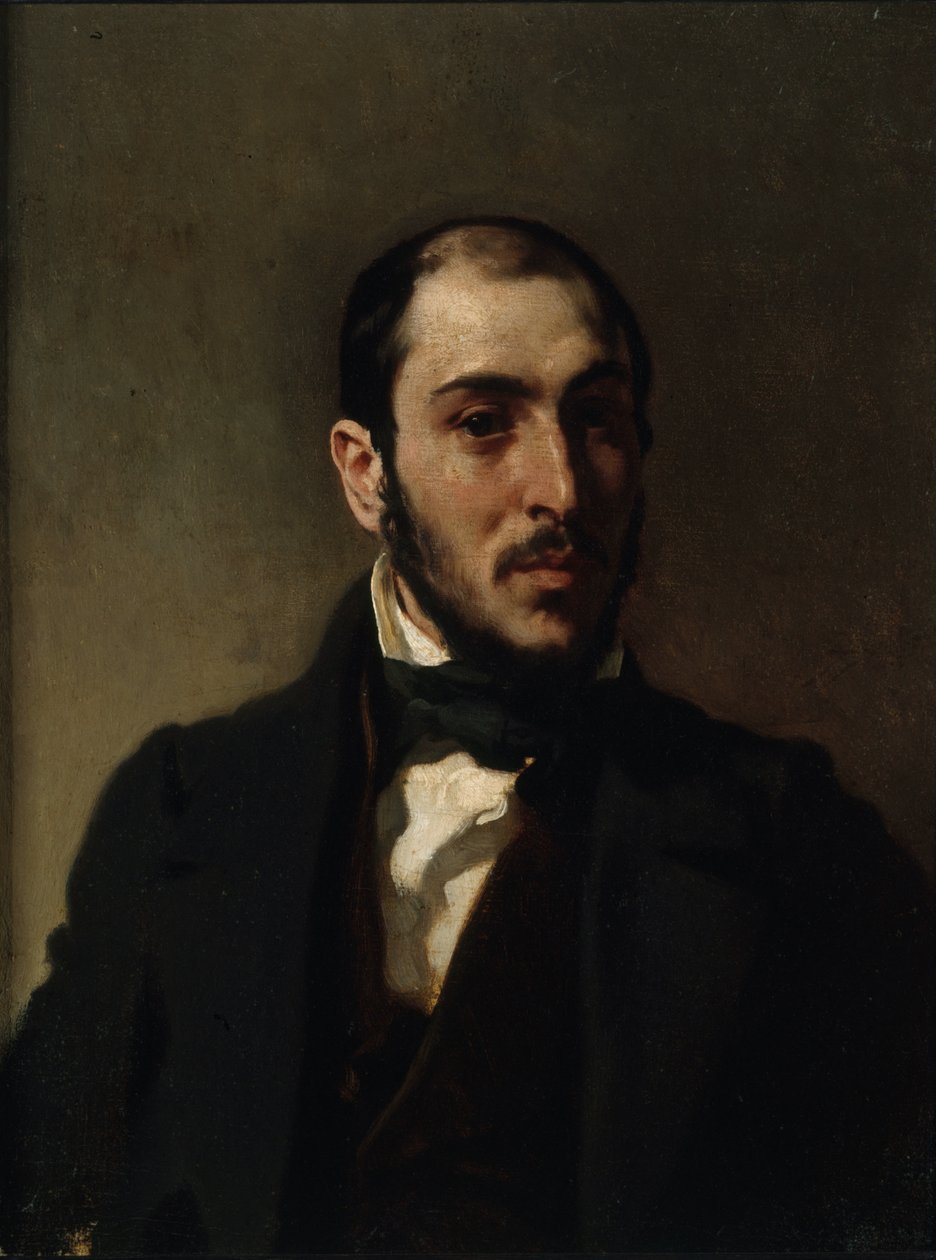 Portrett av arkitekten Eugène Laval 1818-1896, ca 1860. av Eugène Delacroix