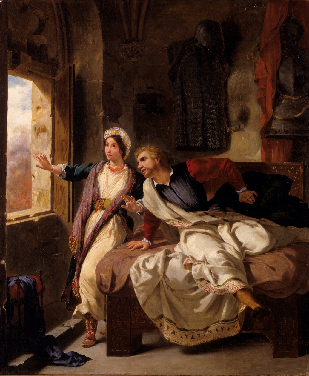 Rebecca and the Wounded Ivanhoe, 1823. av Ferdinand Victor Eugene Delacroix