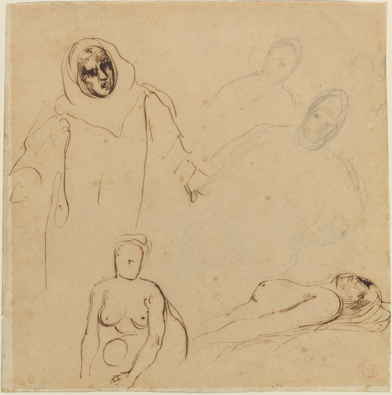 Studier for Christopher Columbus. av Eugène Delacroix