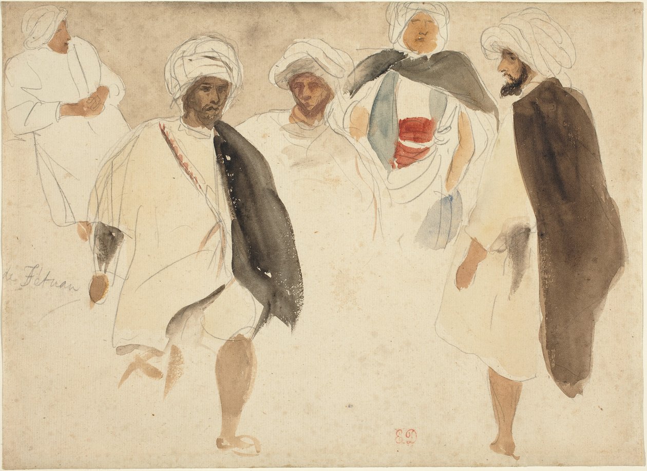 Studie av arabere av Eugène Delacroix