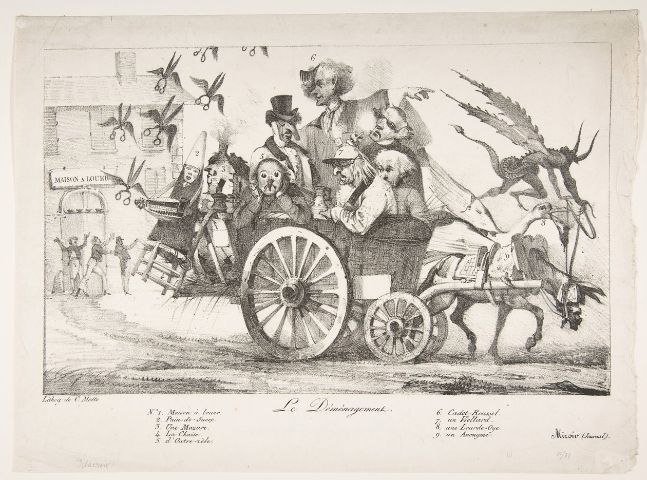 Sensurstyret flytter ut, 1822. av Eugène Delacroix
