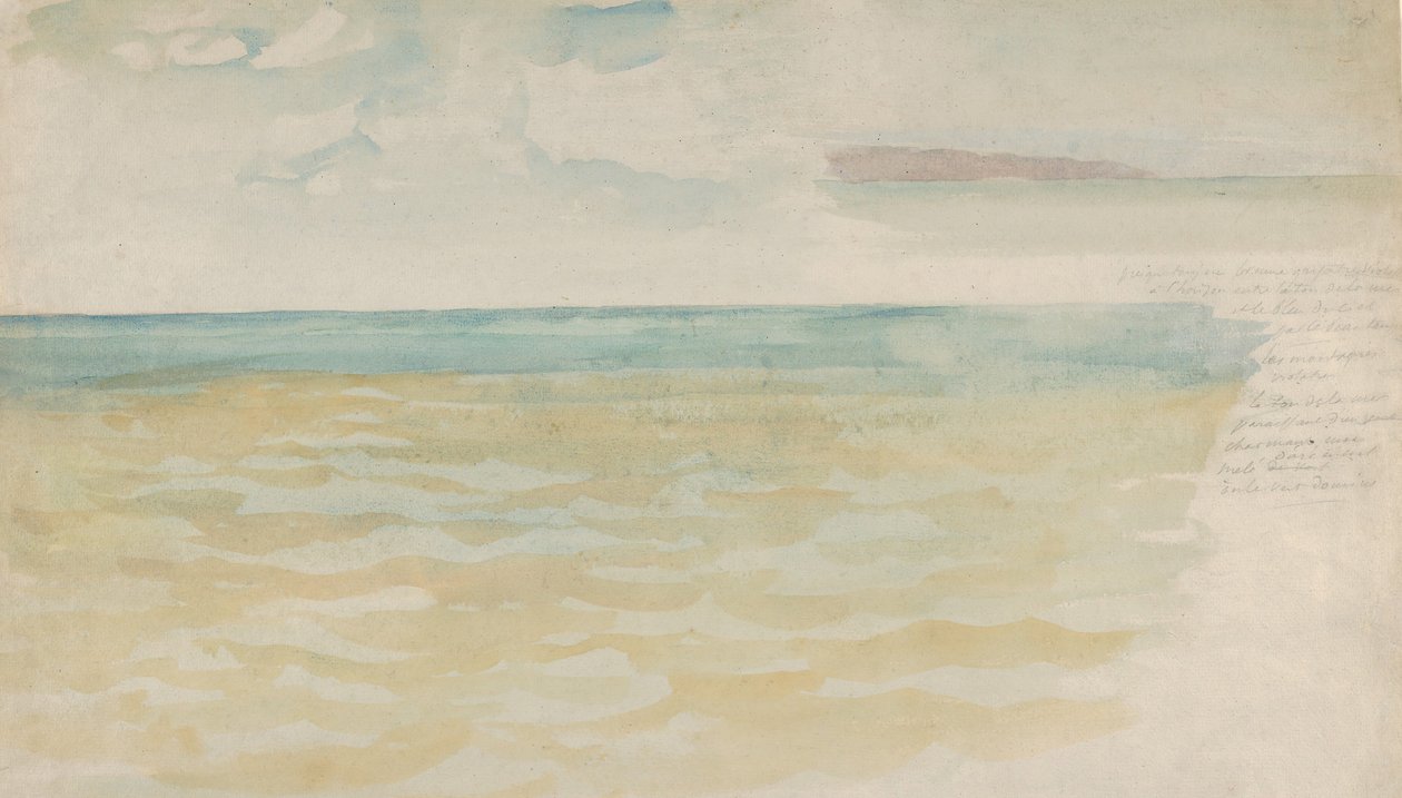 Havet ved Dieppe, ca. 1852-54. av Eugène Delacroix