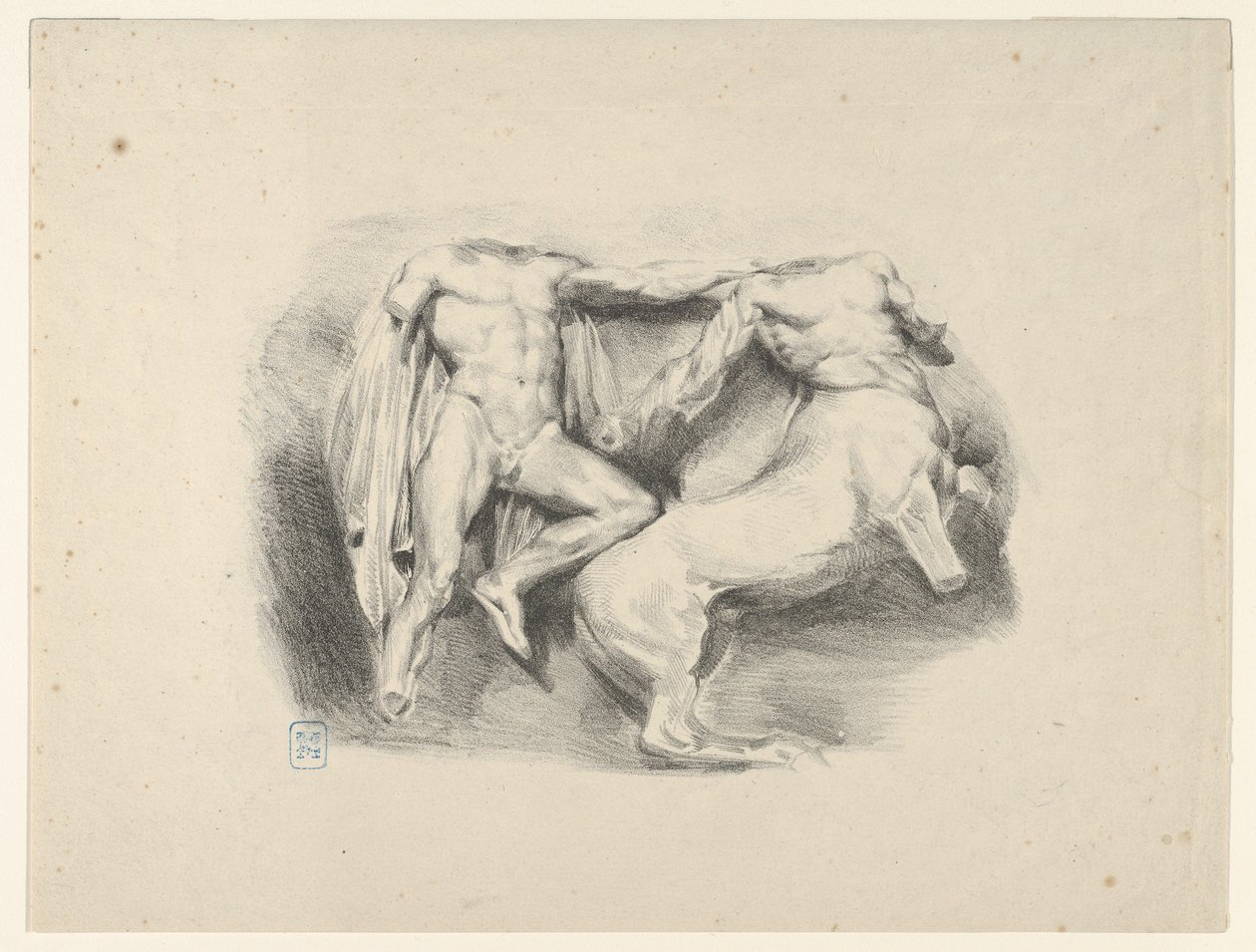Theseus erobrer av kentauren Eurytus, 1825., 1825. av Eugène Delacroix