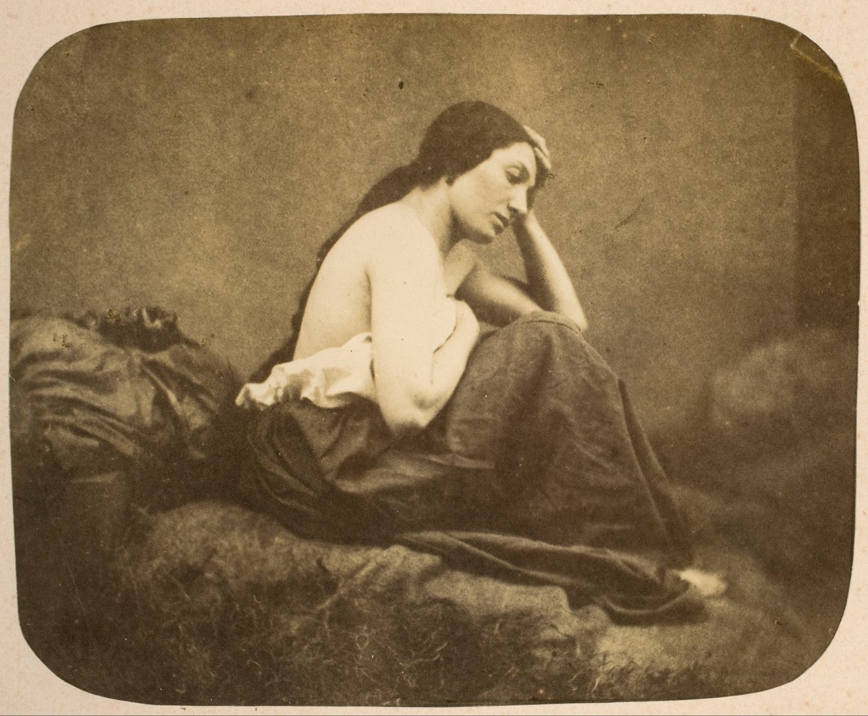 Kvinne portrett av Eugène Durieu