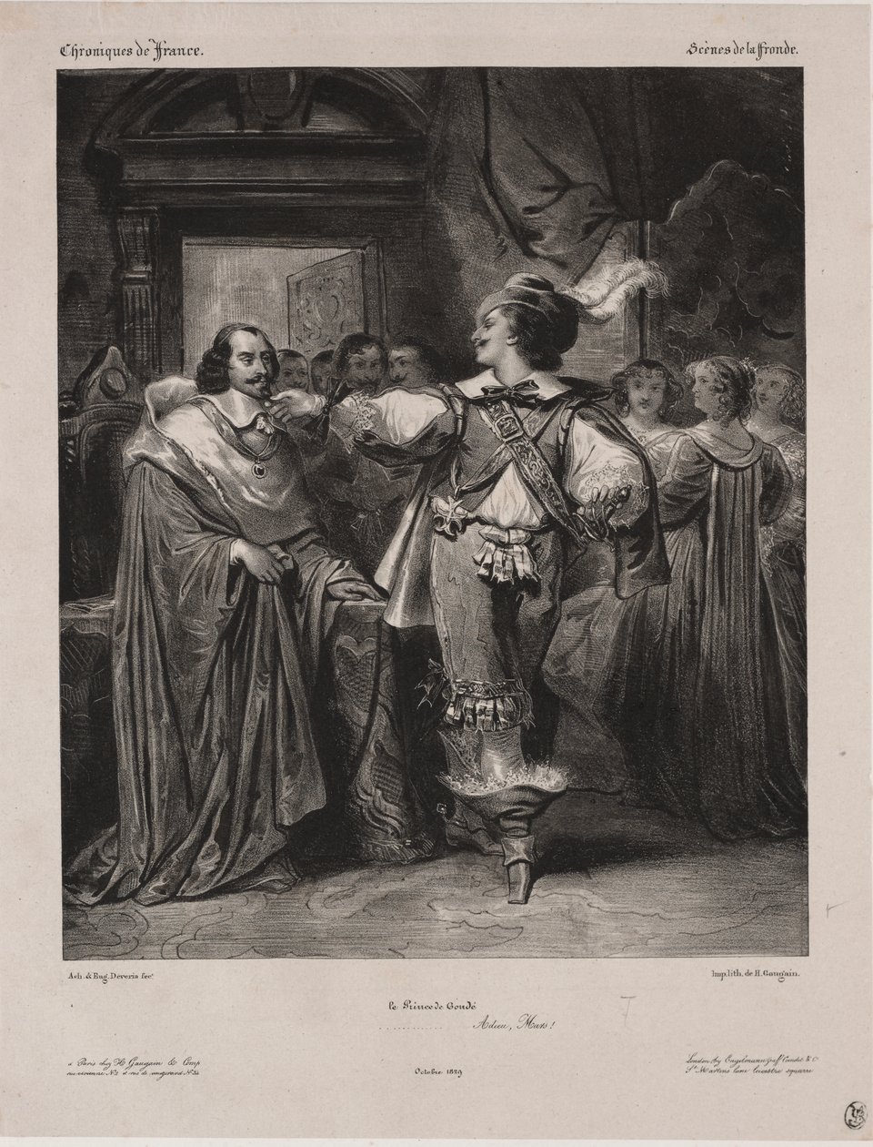 Chronicles of France: Scene of the Fronde - Prinsen av Condé av Eugène François Marie Joseph Devéria