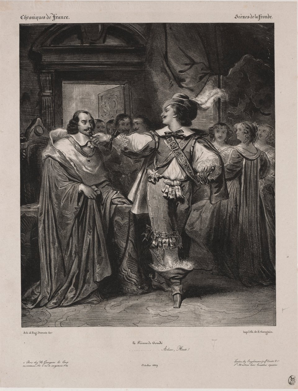 Chronicles of France: Scene of the Fronde - The Prince of Condé, 1829. av Eugène François Marie Joseph Devéria