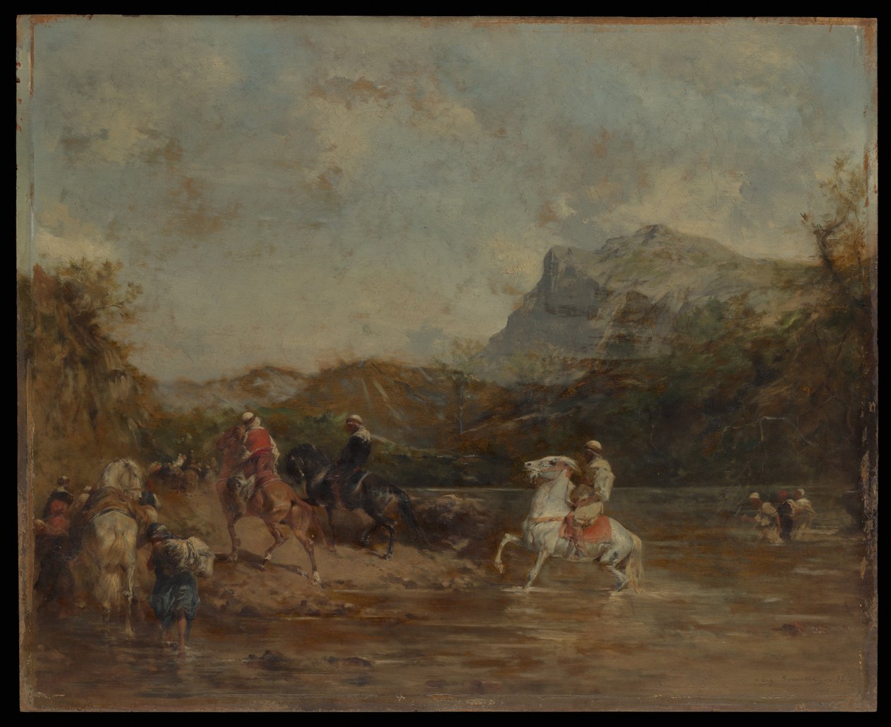 Arabere som krysser en Ford, 1873. av Eugène Fromentin