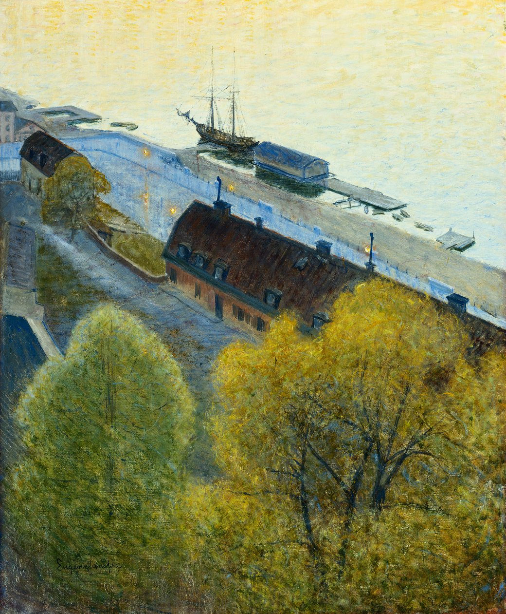 janss vårkveld, av Eugène Jansson