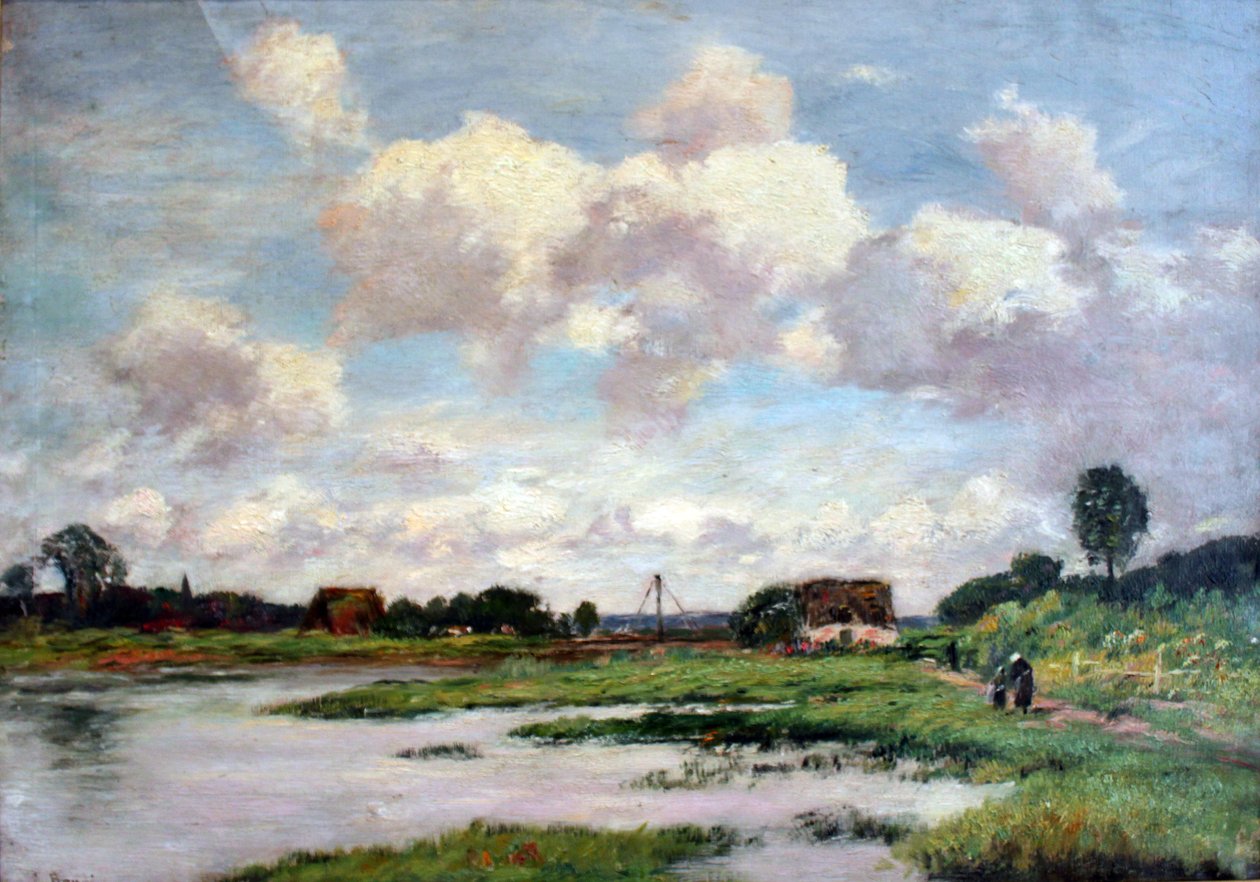 Norman Landscape (Landskap med høy himmel) av Eugene Louis Boudin