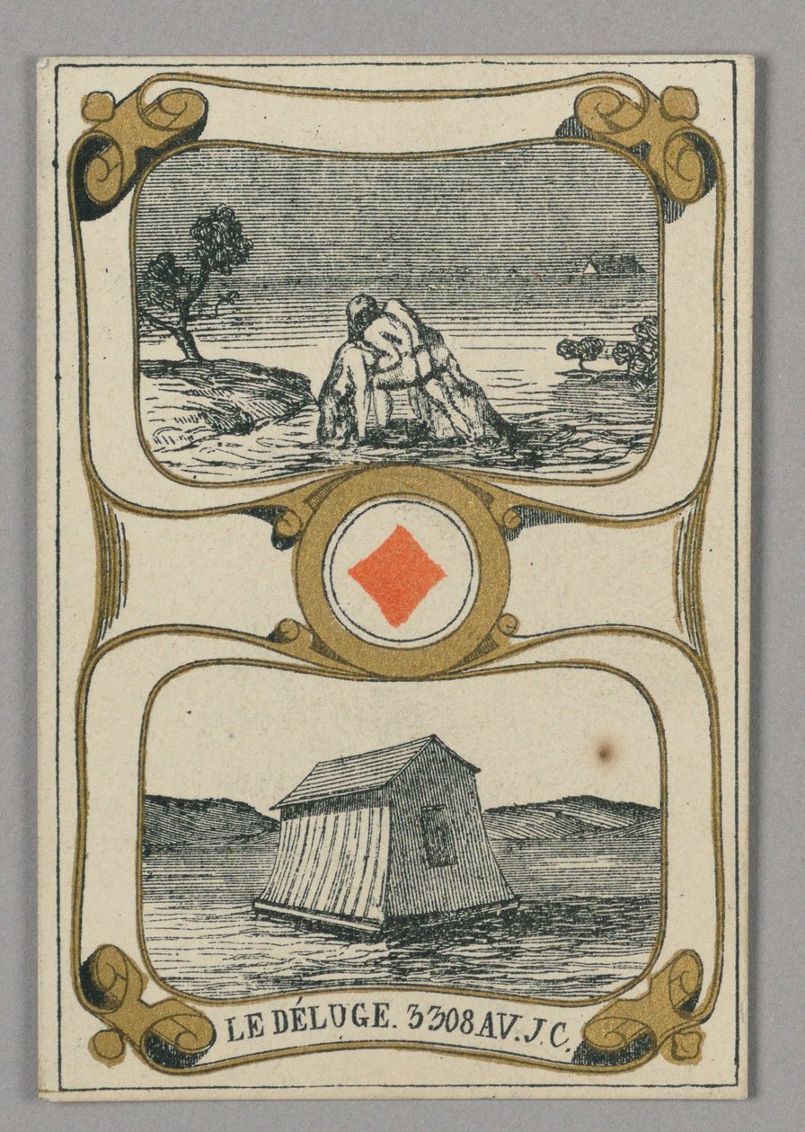 Flommen, spillkort fra sett med "Heroic Cards" eller "Great Men" av Eugène Moreau