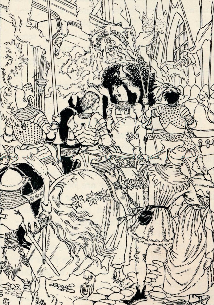 Jeanne DArc i Orleans, c1895 av Eugene Grasset