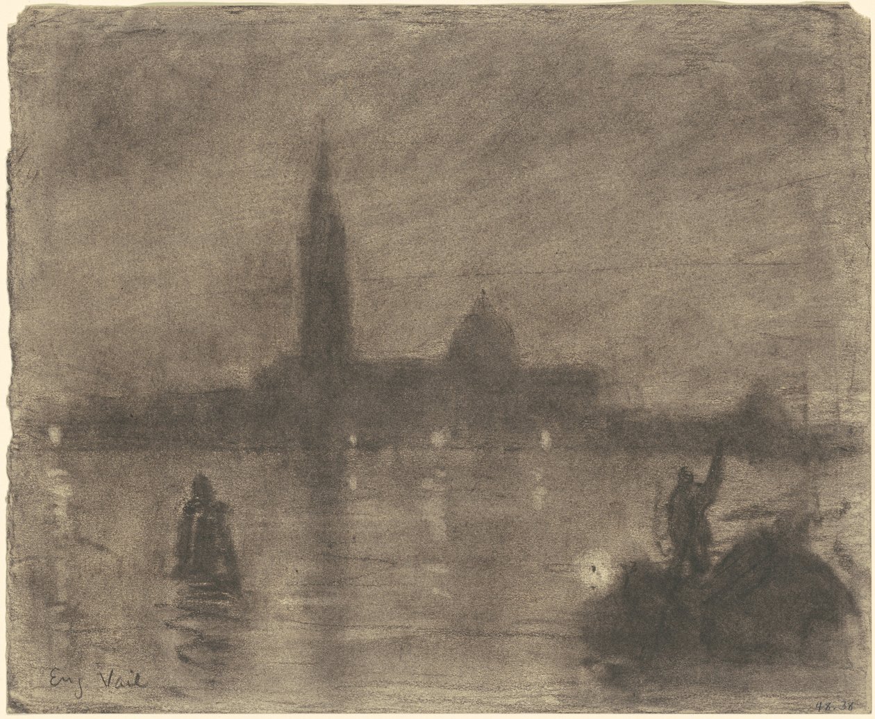 Kveld, San Giorgio Maggiore, Venezia av Eugène Vail
