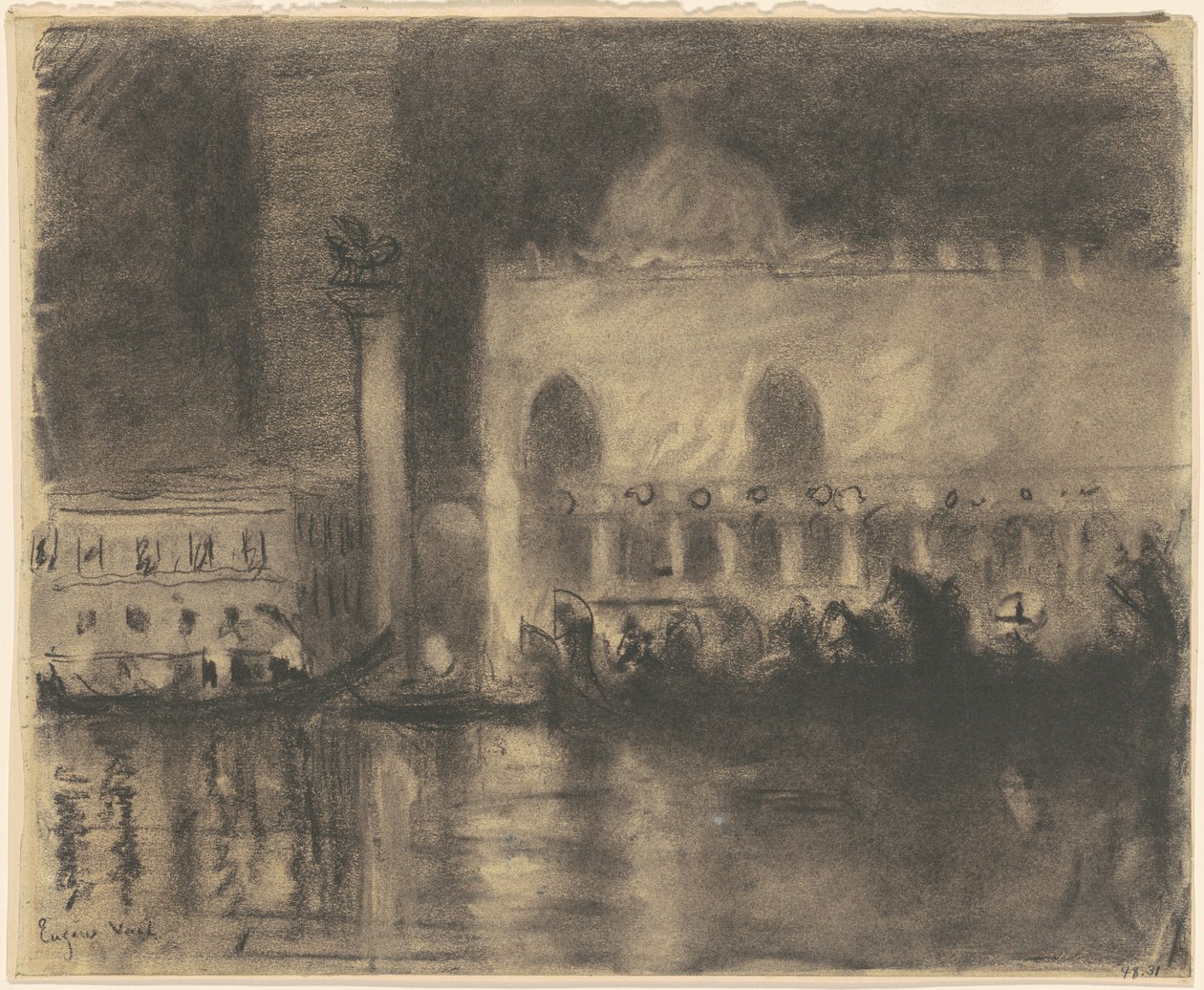 Minne om Venezia: Palazzo Ducale og Piazzetta av Eugène Vail