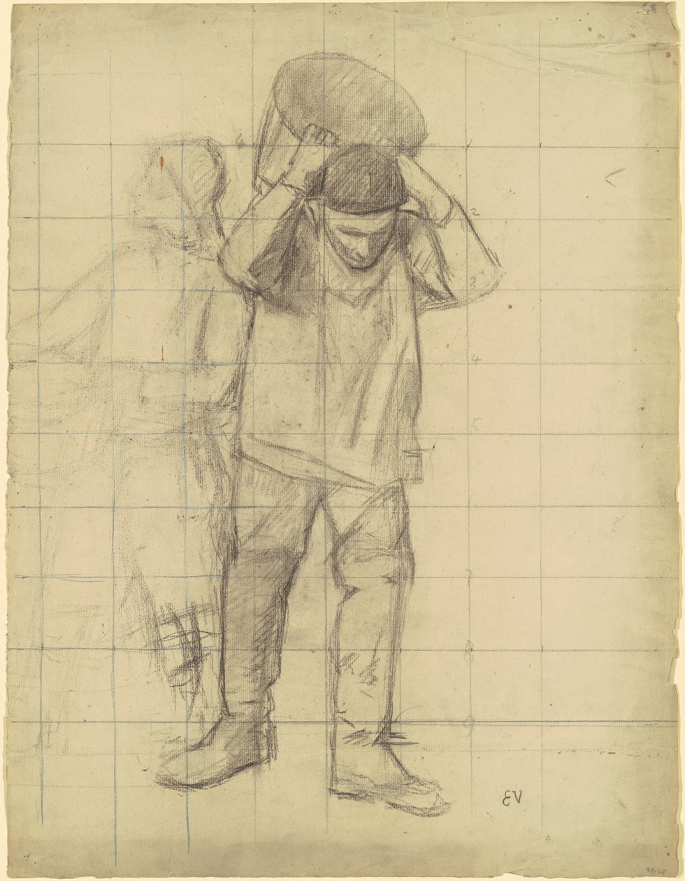 Studie for "Pêcheurs de la mer du Nord" (Studie for "Fiskere i Nordsjøen") av Eugène Vail